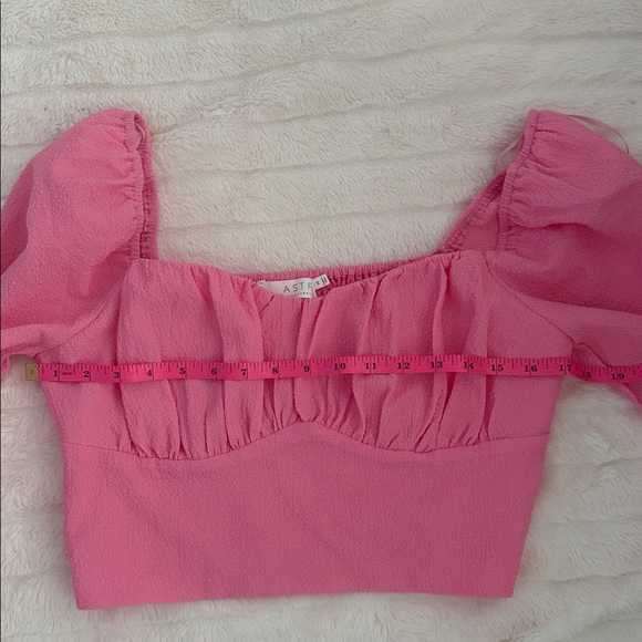 ASTR the Label Pink Cropped long-sleeve top Medium - Picture 5 of 5